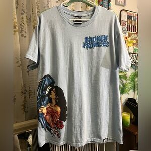 Broken Promises Sky Blue Graphic Tee